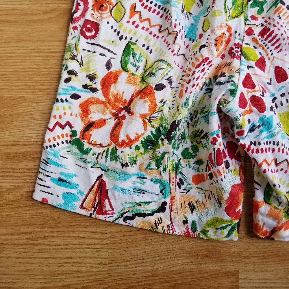 SeaSuns high waisted tropical print bermuda shorts XL - Picture 10 of 12